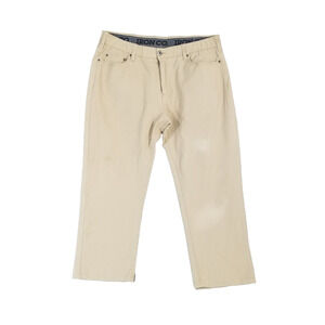 iron Co jeans men's 38x26 beige comfort waist flex stretch Flawed
